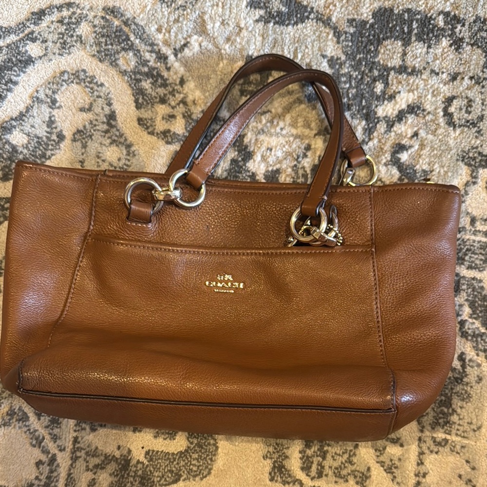Coach Tan Leather Tote Bag